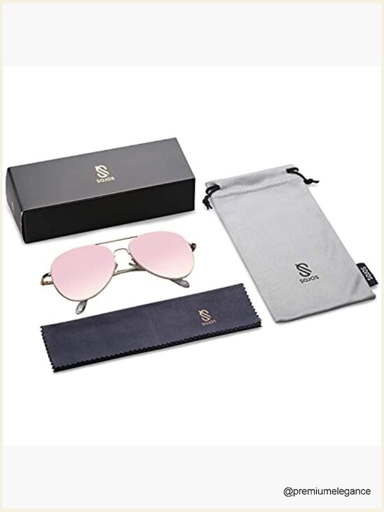 Classic Aviator Sunglasses Metal Frame Spring Hinges UV400 main image 6